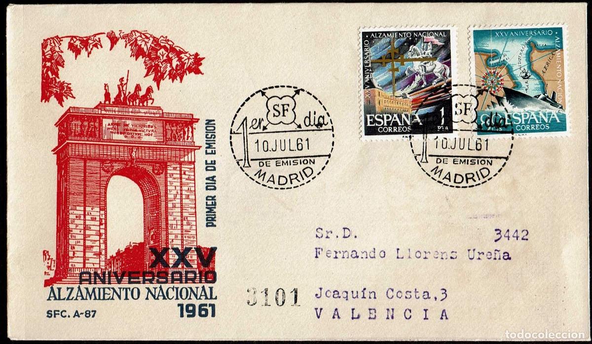 Sellos: SPD ESPA&Ntilde;A 1961 - XXV ANIV. ALZAMIENTO NACIONAL
