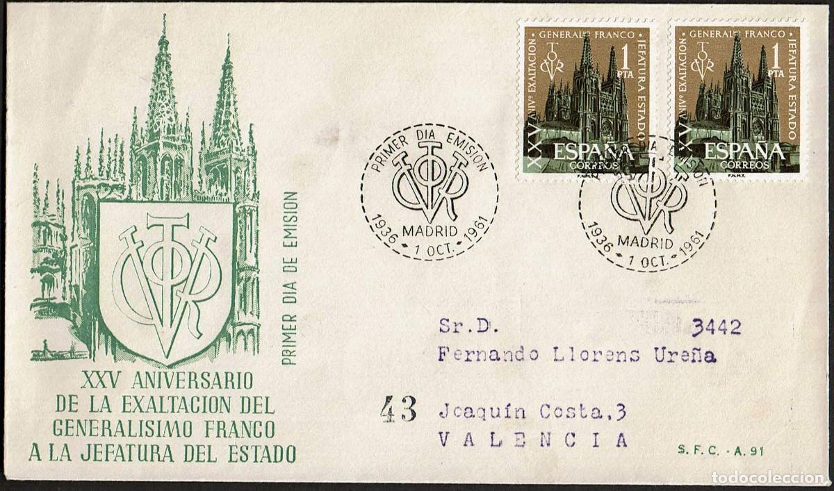 Sellos: SPD ESPA&Ntilde;A 1961 - XXV ANIV. EXALTACION FRANCO
