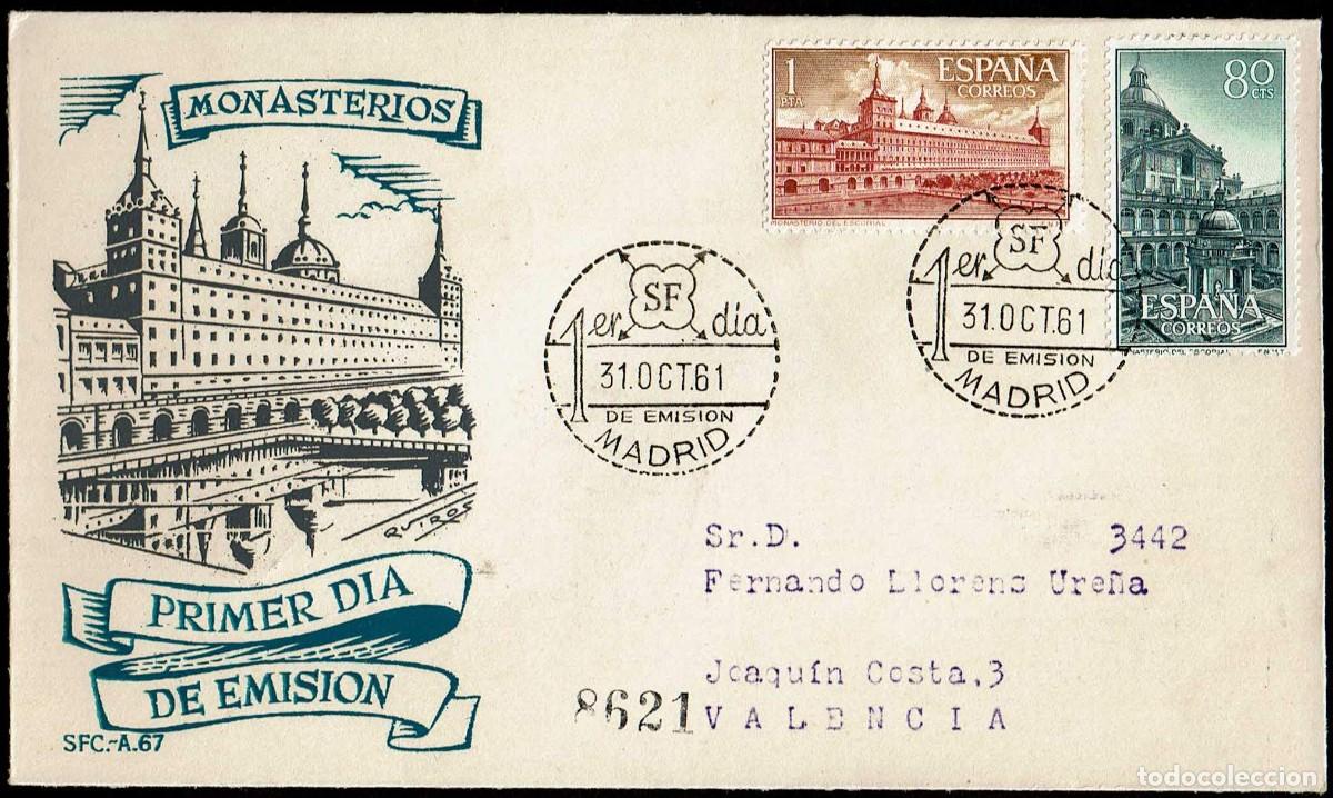 Sellos: SPD ESPA&Ntilde;A 1961 - MONASTERIO DEL ESCORIAL