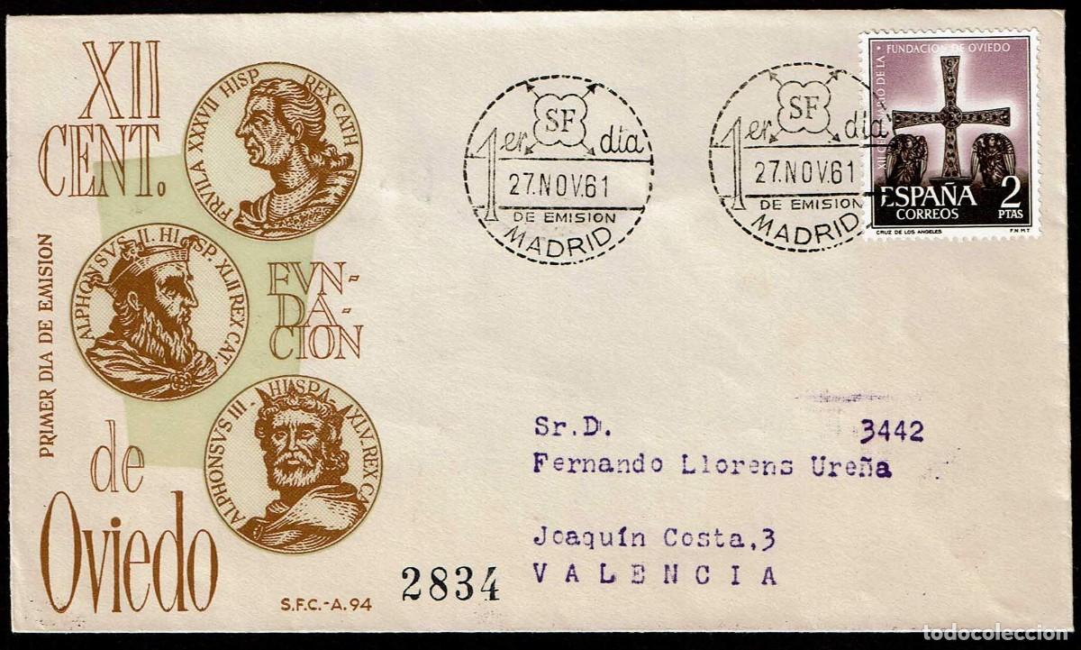Sellos: SPD ESPA&Ntilde;A 1961 - XII CENT. FUNDACION OVIEDO, EDIFIL 1396