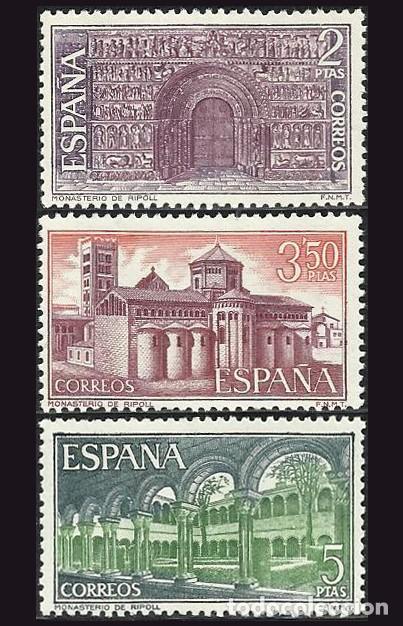 Sellos: 3v Espa&ntilde;a, 1970 | Ripoll Monastery | Ed: 2005/7, Yv: 1660/2, Mi: 1898/900, SG: 2063/5 MNH **