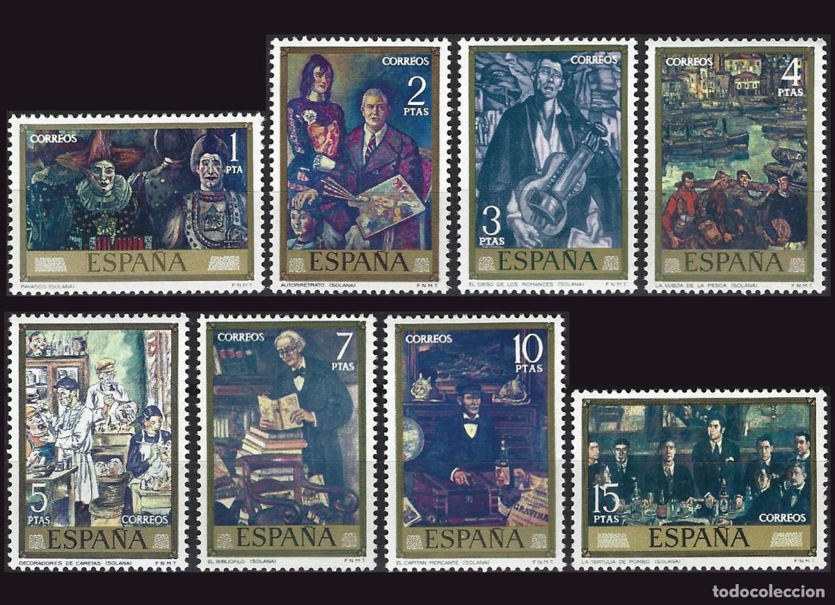Sellos: 8v Espa&ntilde;a, 1972 | Solana (pintor) | Ed: 2077/84, Yv: 1731/8, Mi: 1972/9, SG: 2135/42 MNH **