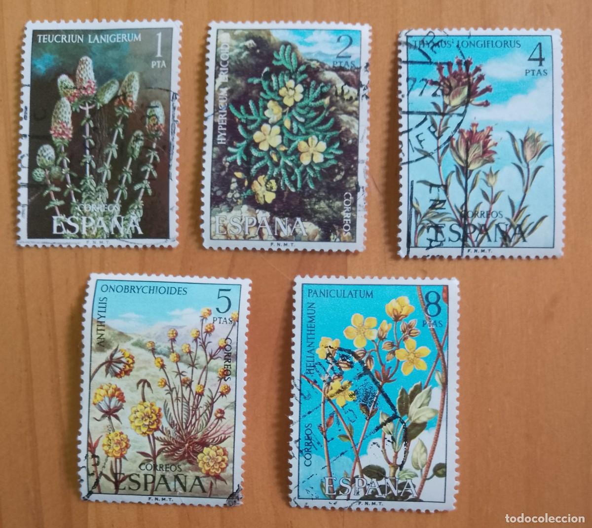 Sellos: ESPA&Ntilde;A - SERIE: FLORA, EDIFIL 2254 A 2258