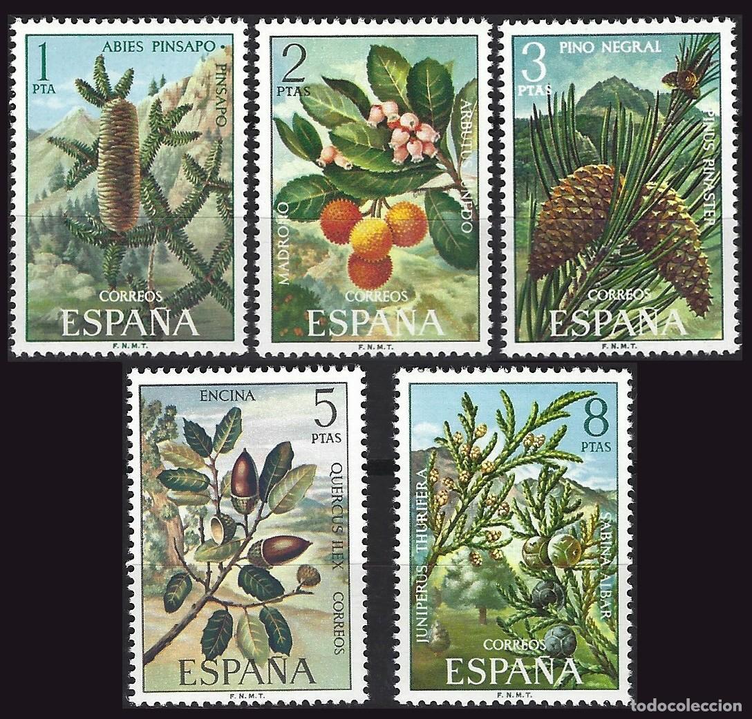 Sellos: 5v Espa&ntilde;a, 1972 | Flora Hisp&aacute;nica | Ed: 2085/9, Yv: 1739/43, Mi: 1980/4, SG: 2143/7 MNH **