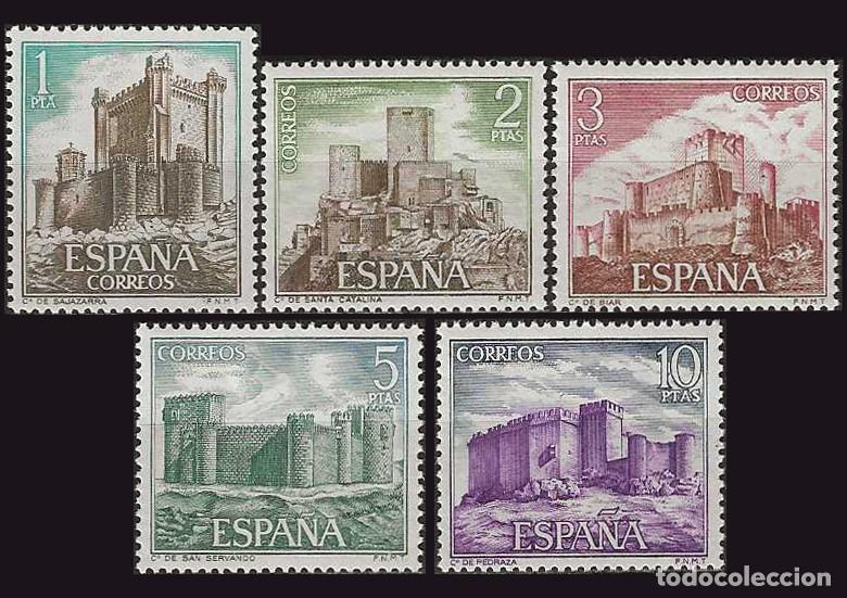 Sellos: 5v Espa&ntilde;a, 1972 | Castles (Castillos) | Ed: 2093/7, Yv: 1747/51, Mi: 1988/92, SG: 2151/5 MNH **