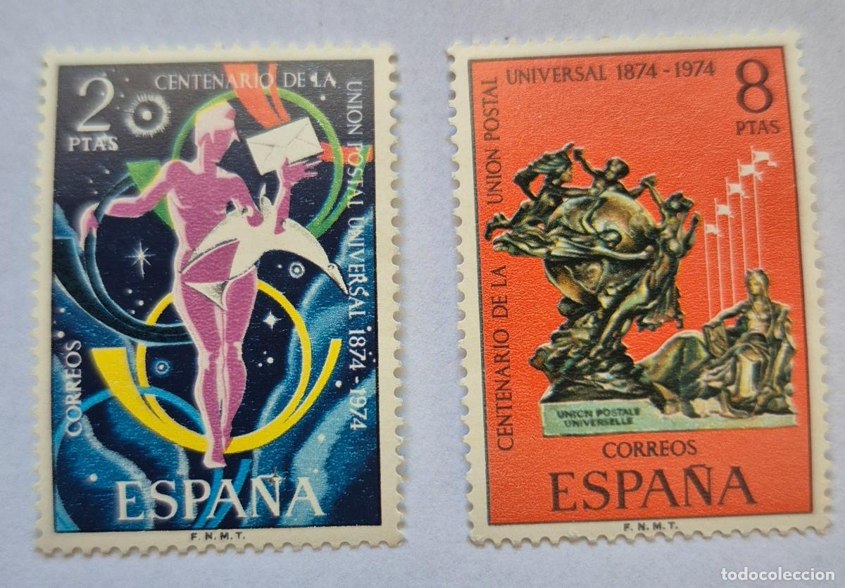 Sellos: A&ntilde;o 1974 - Edifil 2211/2212** - Uni&oacute;n Postal - Nuevo sin fijasello - Se env&iacute;a el de la imagen