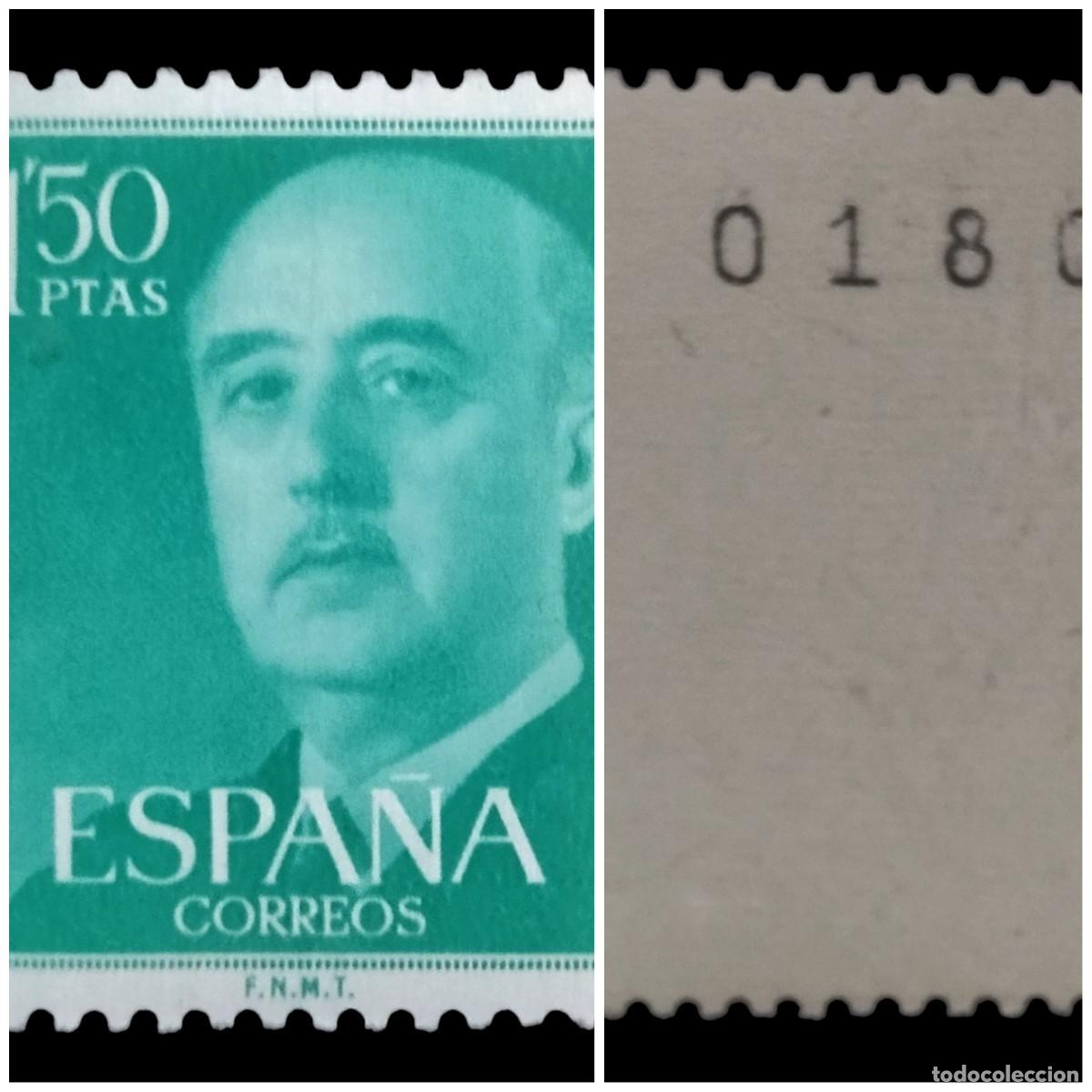 Sellos: ESPA&Ntilde;A 1956 Franco, numerado al dorso. NUEVO - MNH **