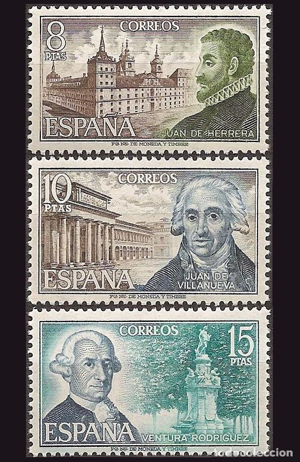 Sellos: 3v Espa&ntilde;a, 1973 | Famous architects | Ed: 2117/9, Yv: 1771/3, Mi: 2012/4, SG: 2175/7 MNH **