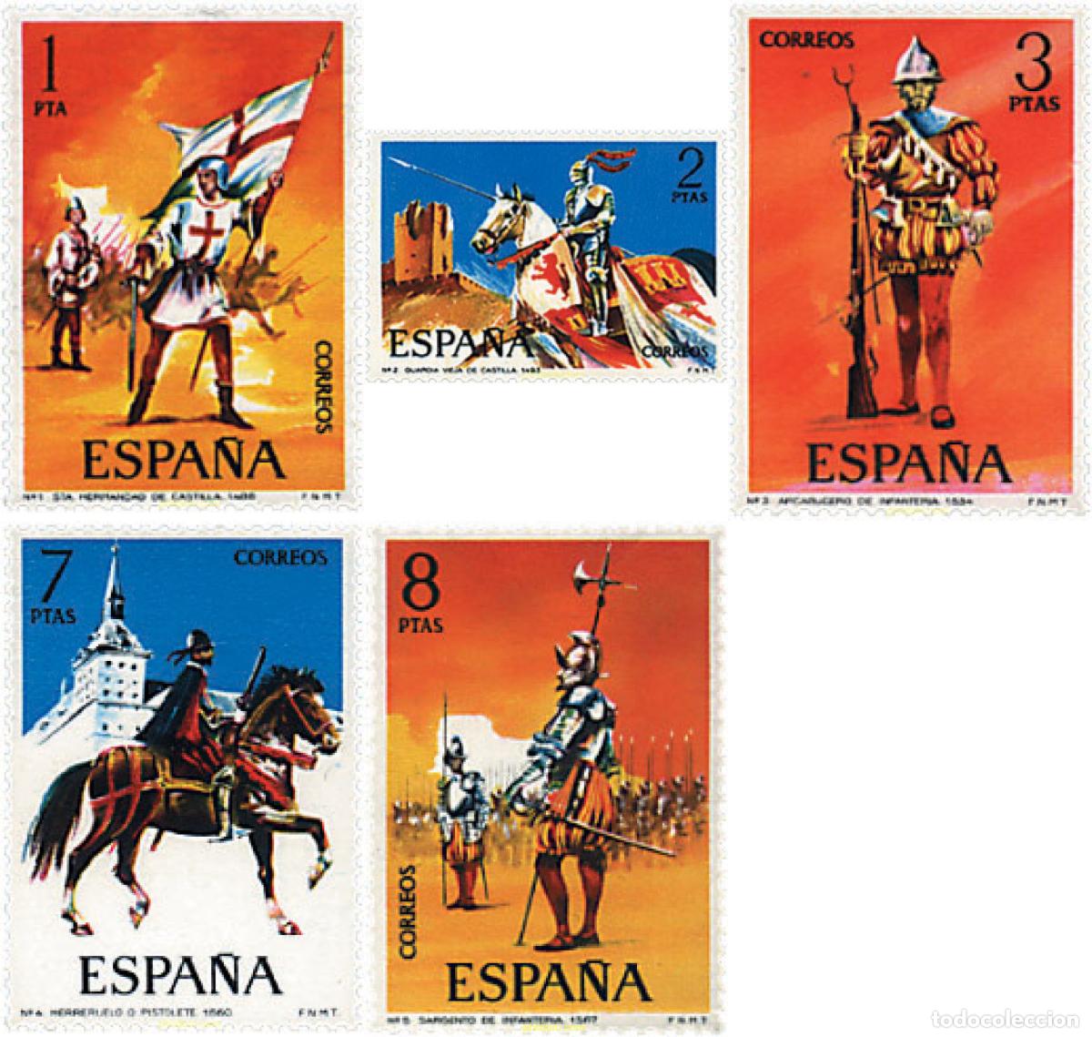 Sellos: 84867 MNH ESPA&Ntilde;A 1973 UNIFORMES MILITARES