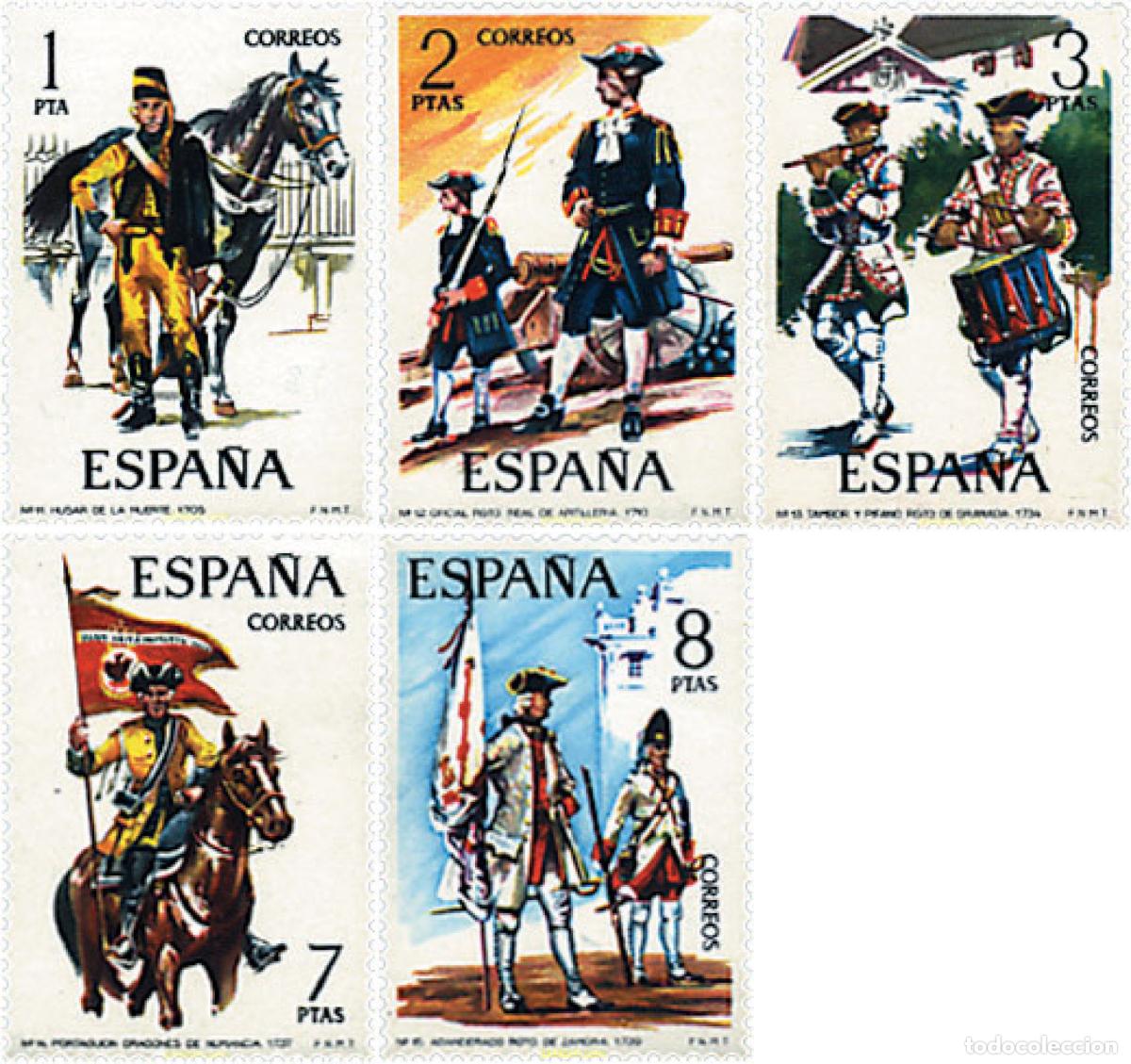 Sellos: 84886 MNH ESPA&Ntilde;A 1974 UNIFORMES MILITARES
