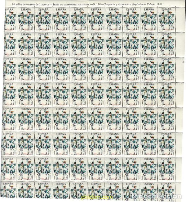Sellos: 373455 MNH ESPA&Ntilde;A 1975 UNIFORMES MILITARES