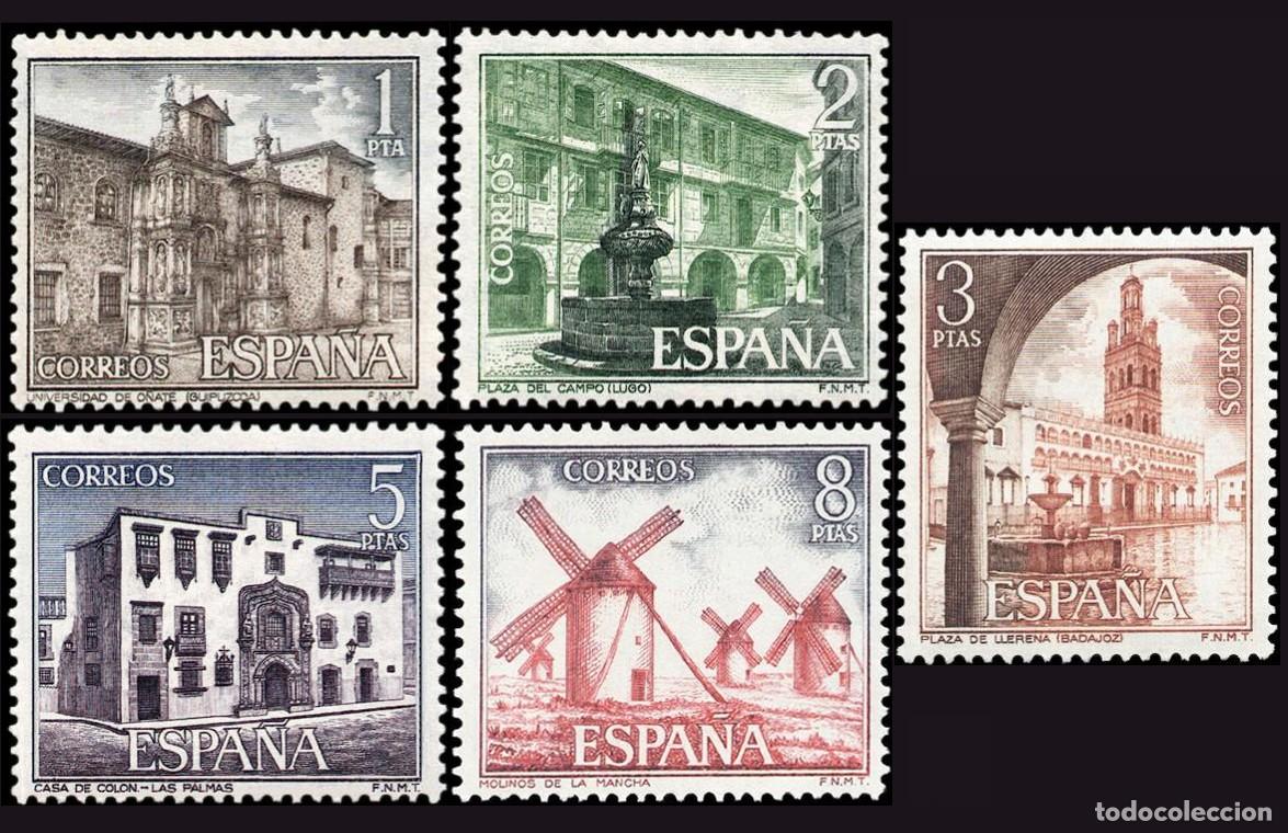 Sellos: 5v Espa&ntilde;a, 1973 | Serie Tur&iacute;stica | Ed: 2129/33, Yv: 1783/7, Mi: 2023/7, SG: 2187/91 MNH **