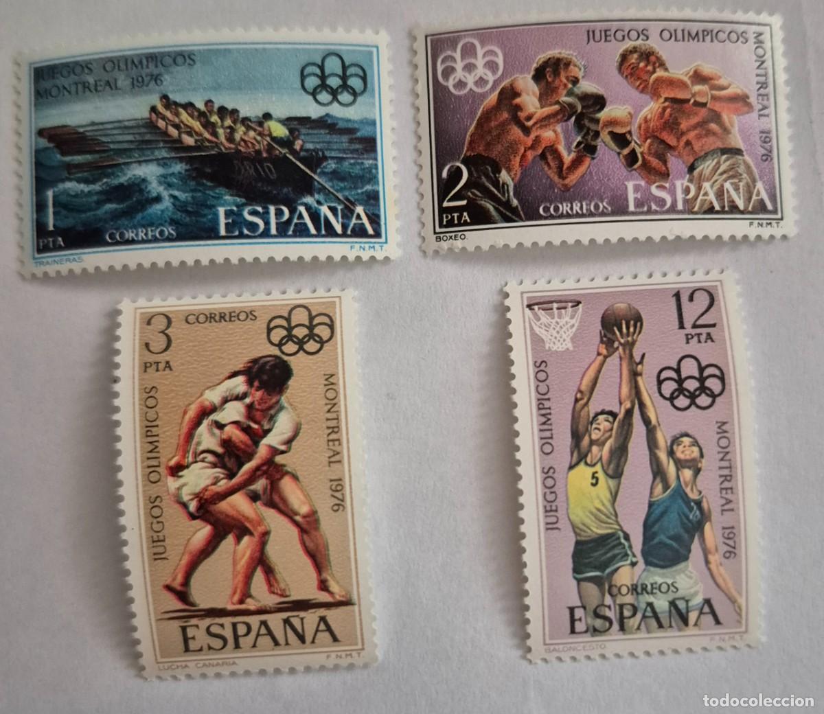 Sellos: A&ntilde;o 1976 - Edifil 2340/2343** -Olimpiadas en Montreal-Nuevo sin fijasello - Se env&iacute;a el de la imagen