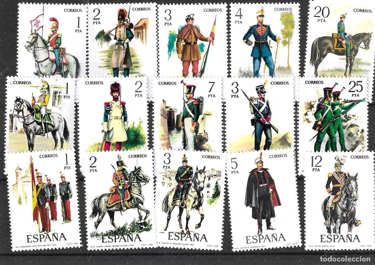 Sellos: Sellos de Espa&ntilde;a O F E R T A Uniformes Militares Sellos y series completas nuevas** A&ntilde;os 1970