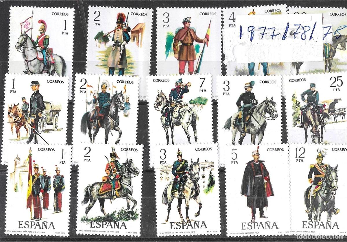 Sellos: Sellos de Espa&ntilde;a OFERTA a&ntilde;os 1970 Uniformes Militares 3 series nuevas**