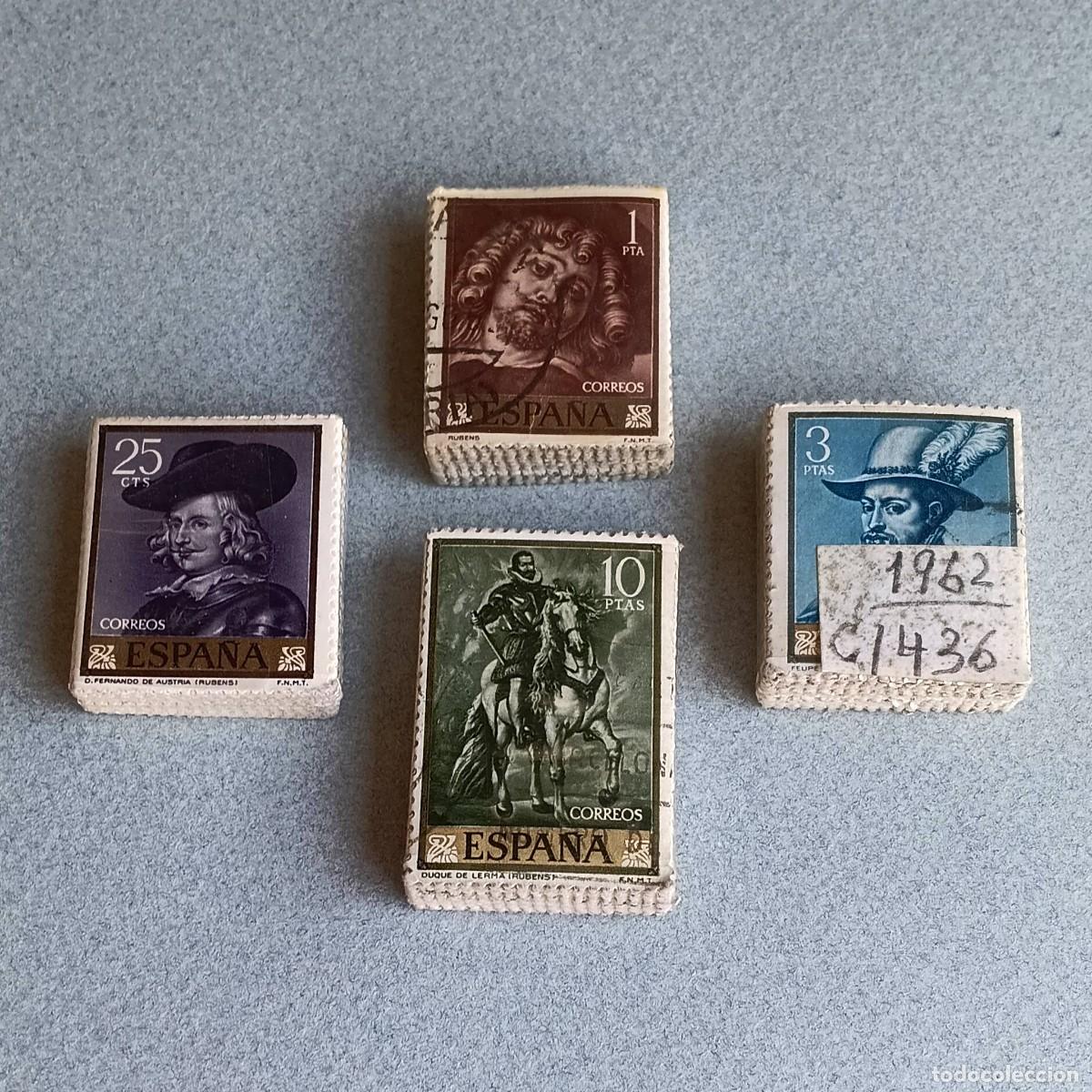 Sellos: ESPA&Ntilde;A. 1962. RUBENS. 100 Series Matasello. Edifil.1434-1437.