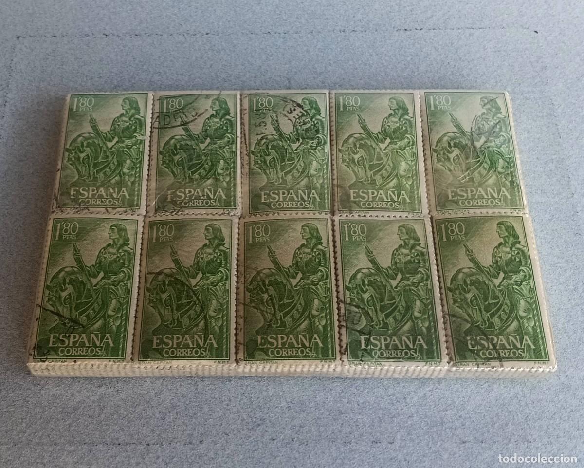 Sellos: EL GRAN CAPIT&Aacute;N. 1958 1.000 SELLOS Matasello. Edifil. 1209.