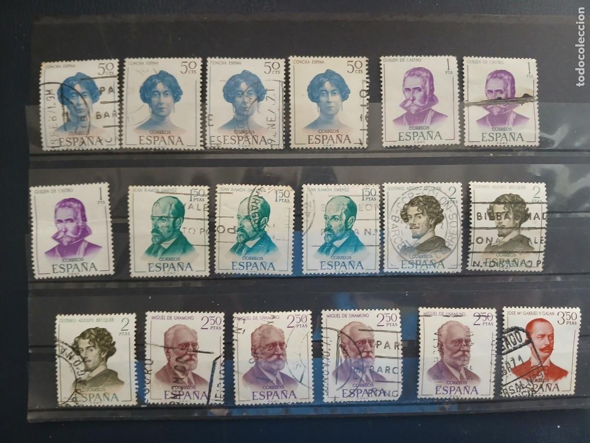 Sellos: A&Ntilde;O 1970 LITERATOS ESPA&Ntilde;OLES VALOR CATALOGO 3.60 EUROS