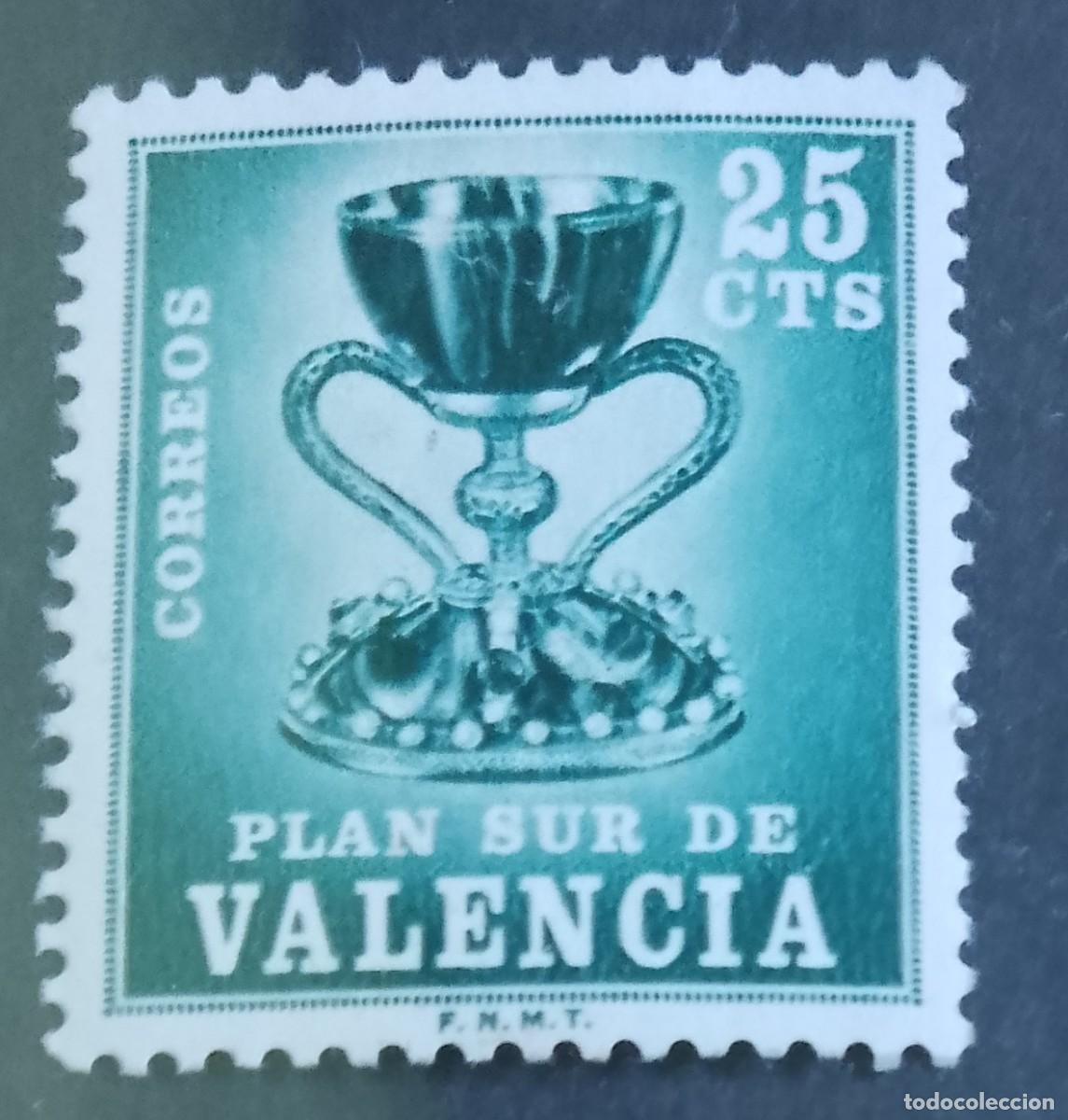 Sellos: ESPA&Ntilde;A - V/F 25 CTS - A&Ntilde;O 1968 - PLAN SUR DE VALENCIA