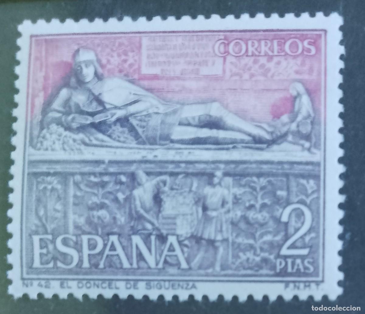 Sellos: ESPA&Ntilde;A - V/F 2 PTAS- A&Ntilde;O 1968 - EDIFIL 1878 - EL DONCEL DE SIG&Uuml;ENZA