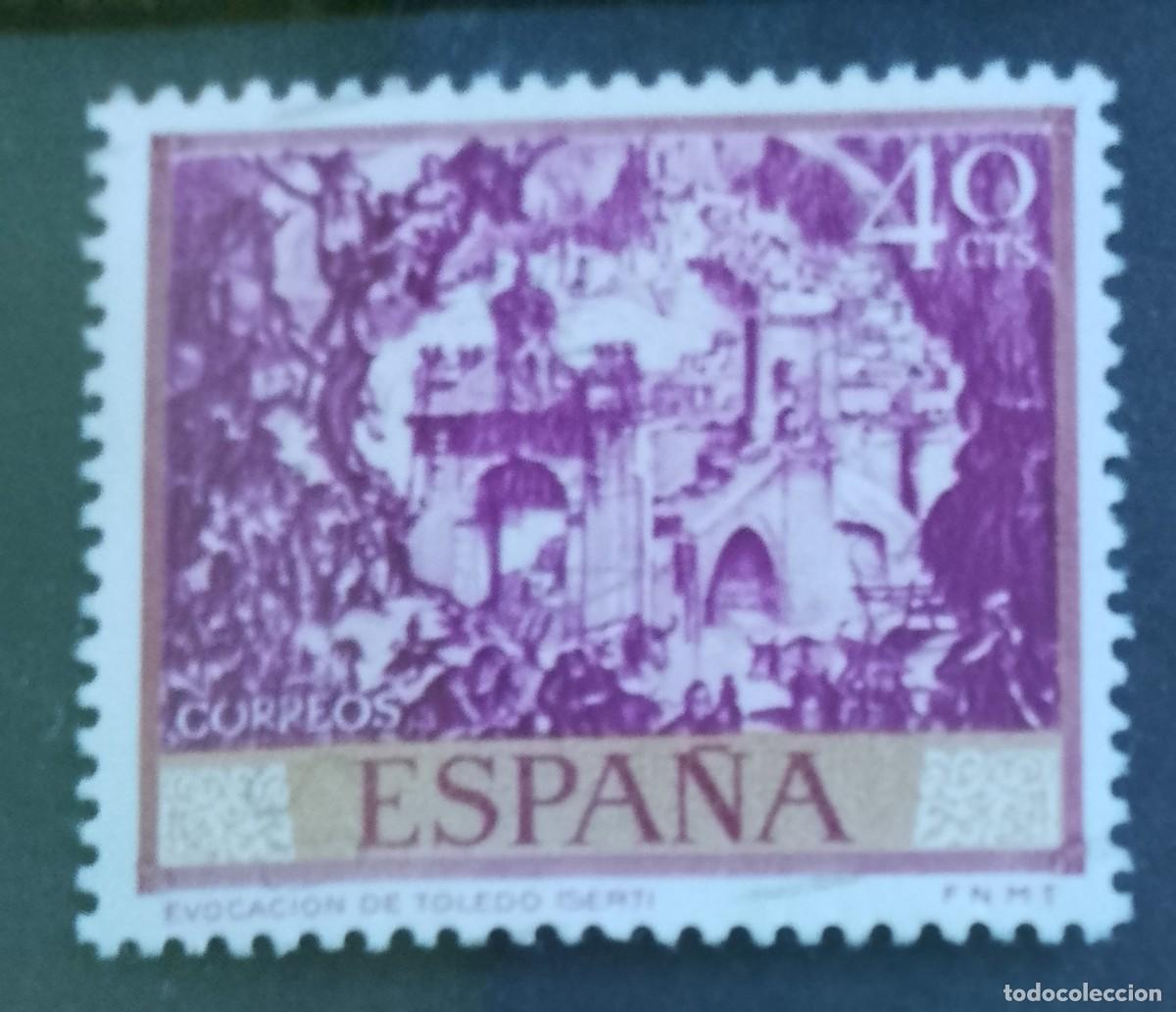 Sellos: ESPA&Ntilde;A - V/F 40 CTS- A&Ntilde;O 1966 - EDIFIL 1711 - PINTURA: SERT
