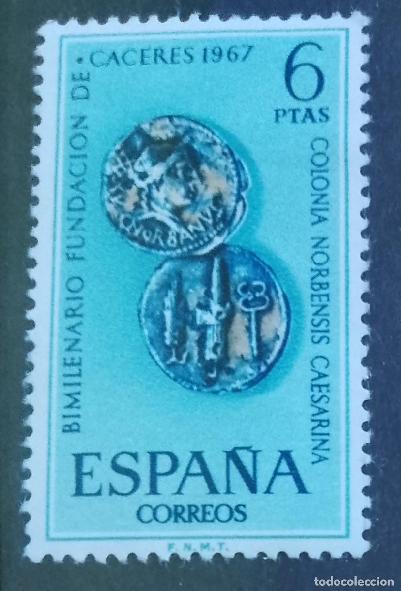 Sellos: ESPA&Ntilde;A - V/F 6 PTAS - EDIFIL 1829 - BIMILENARIO FUNDACI&Oacute;N DE C&Aacute;CERES 1967