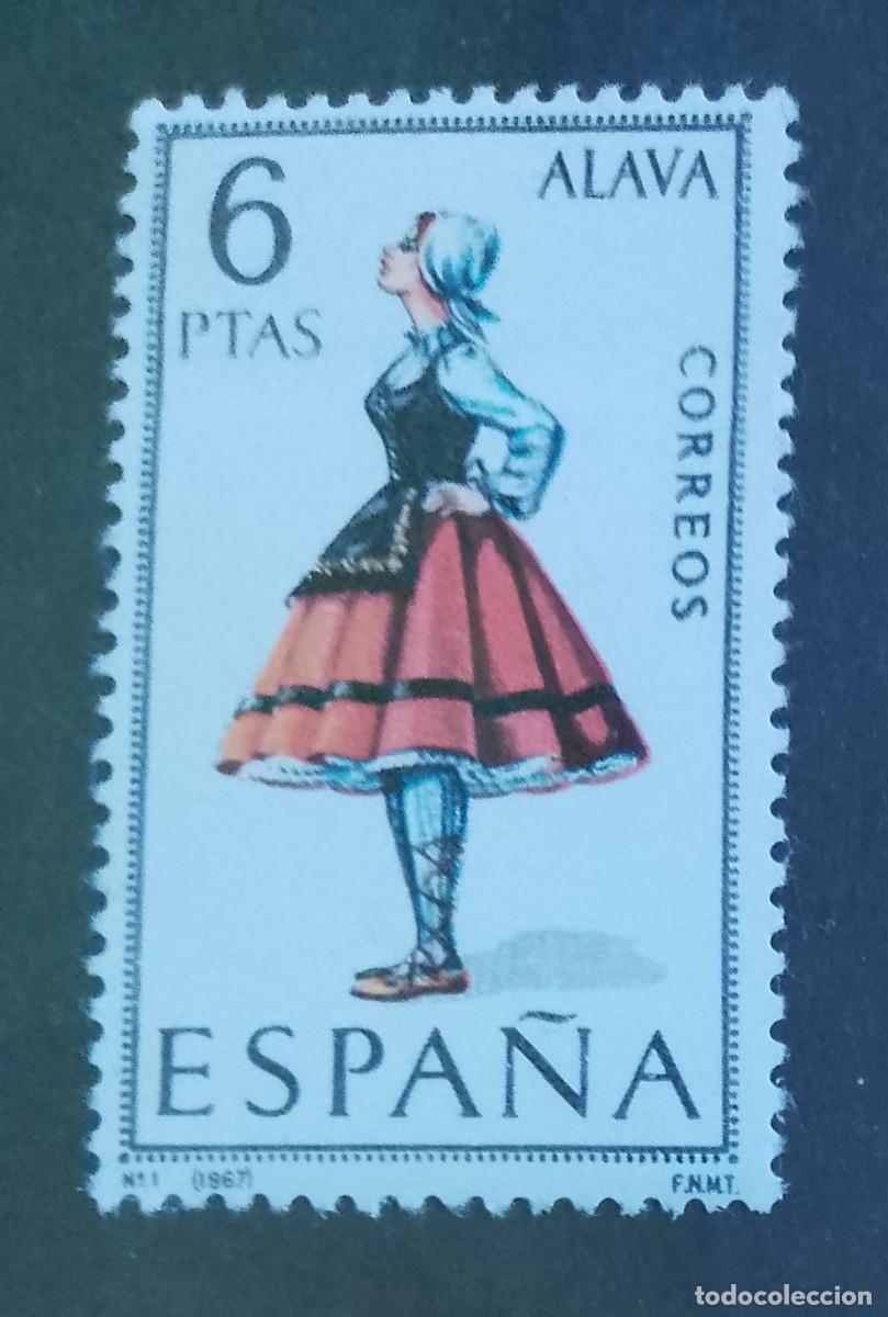 Sellos: ESPA&Ntilde;A - V/F 6 PTAS - A&Ntilde;O 1967 - EDIFIL 1767 - TRAJES: ALAVA