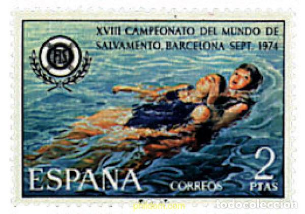 Sellos: 84887 MNH ESPA&Ntilde;A 1974 18 CAMPEONATO MUNDIAL DE SALVAMENTO