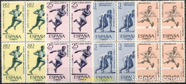 Sellos: 233680 MNH ESPA&Ntilde;A 1962 2 JUEGOS ATLETICOS IBEROAMERICANOS