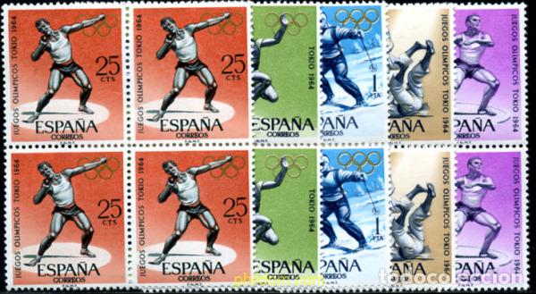 Sellos: 233772 MNH ESPA&Ntilde;A 1964 18 JUEGOS OLIMPICOS VERANO TOKIO 1964 - 9 JUEGOS OLIMPICOS INVIERNO INNSBRU