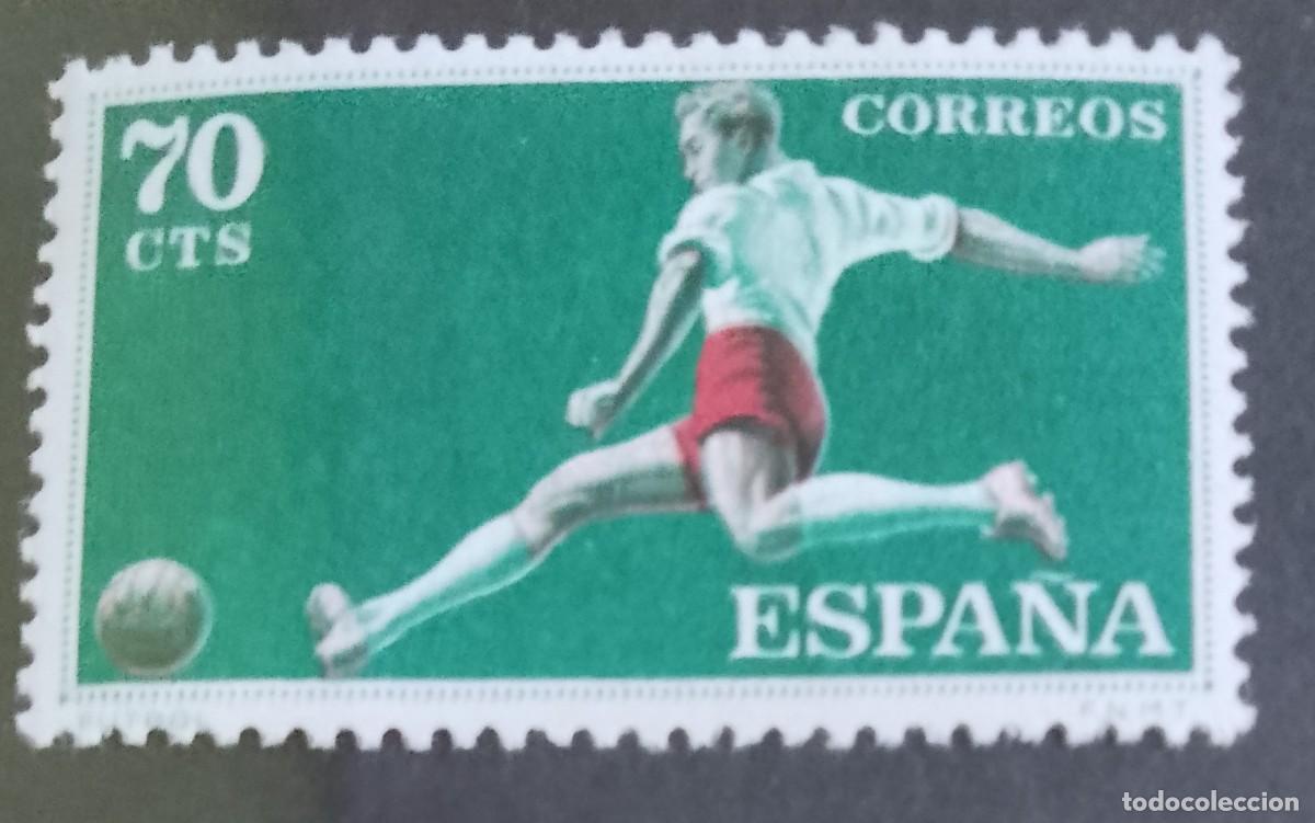 Sellos: ESPA&Ntilde;A - V/F 70 CTS - A&Ntilde;O 1960 - EDIFIL 1313 - DEPORTES: FUTBOL