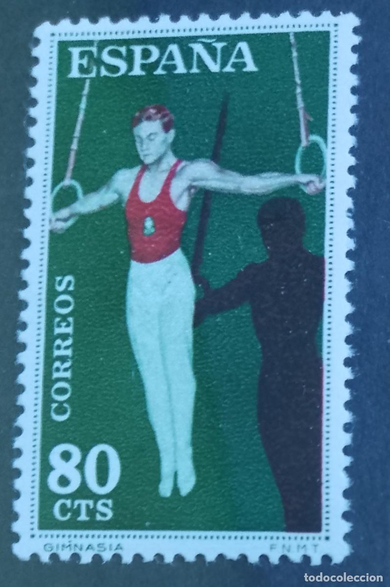 Sellos: ESPA&Ntilde;A - V/F 80 CTS - A&Ntilde;O 1960 - EDIFIL 1309 - DEPORTES: GIMNASIA