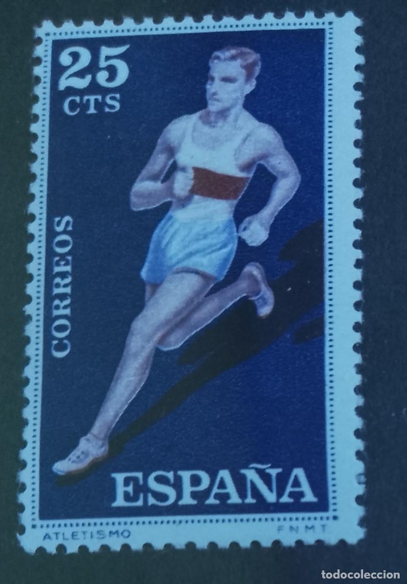 Sellos: ESPA&Ntilde;A - V/F 25 CTS - A&Ntilde;O 1960 - EDIFIL 1306 - DEPORTES: ATLETISMO