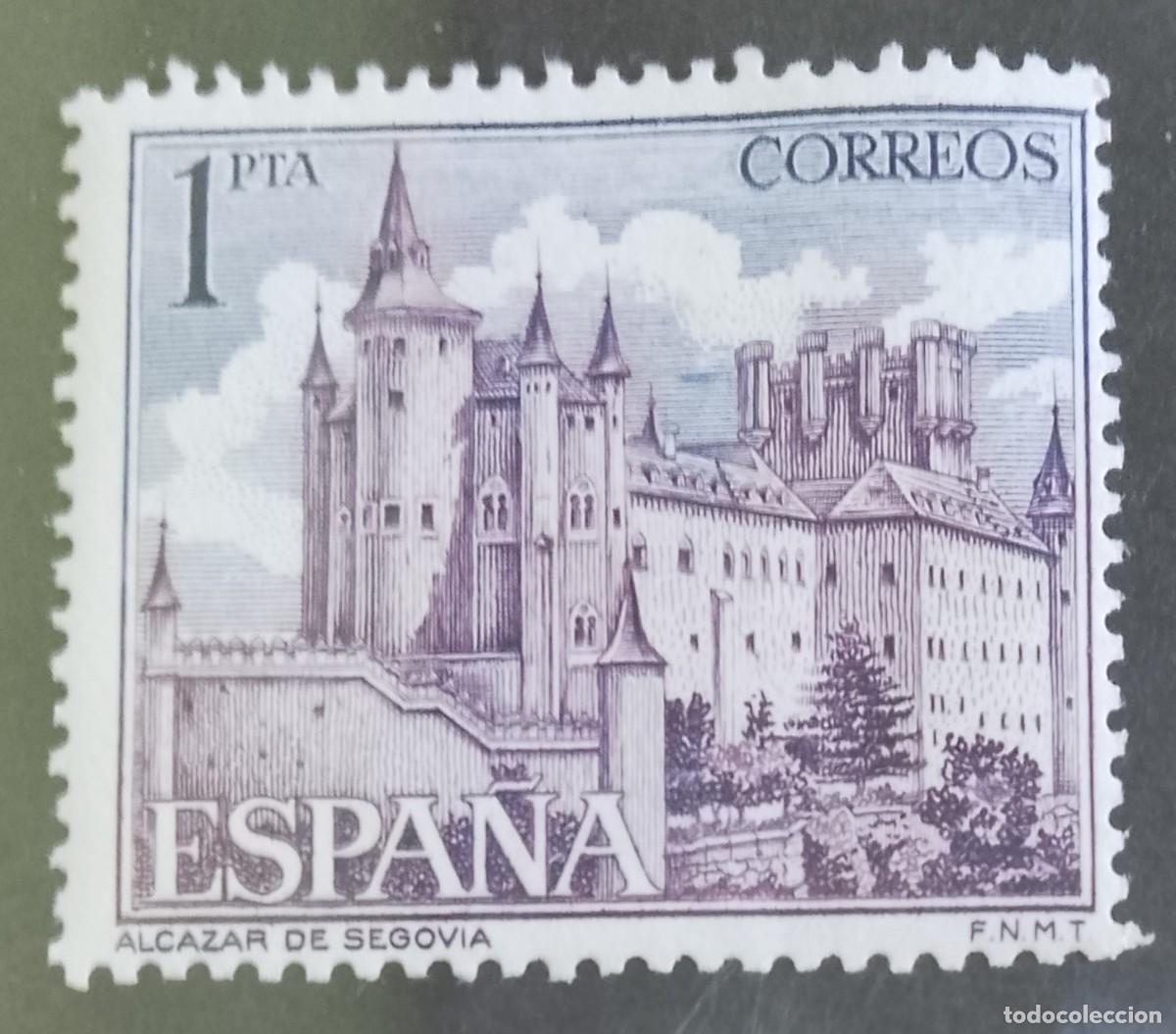 Sellos: ESPA&Ntilde;A - V/F 1 PTA - A&Ntilde;O 1964 - EDIFIL 1546 - ALCAZAR DE SEGOVIA