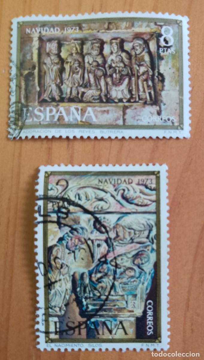 Sellos: ESPA&Ntilde;A - V/F 2 Y 8 PTAS - EDIFIL 2162 Y 2163 - NAVIDAD 1973