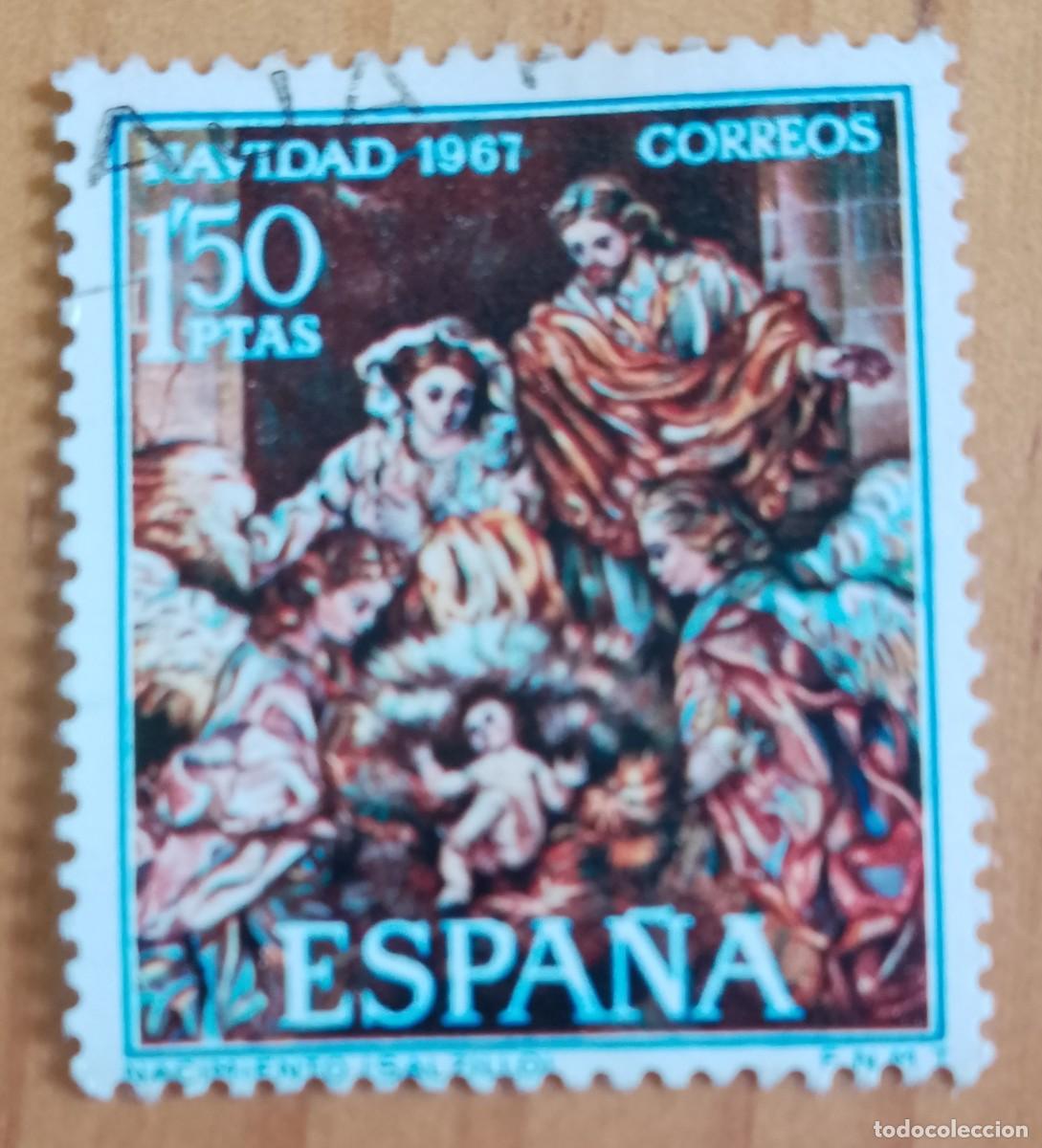 Sellos: ESPA&Ntilde;A - EDIFIL 1838 - NAVIDAD 1967 - Foto 1