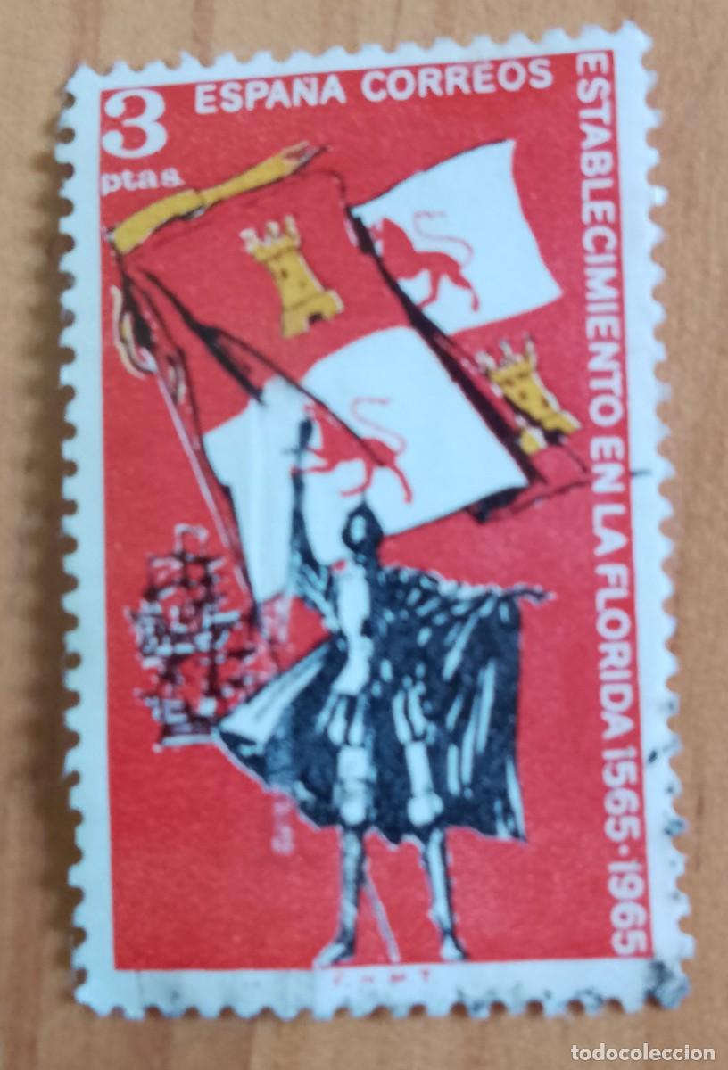 Sellos: ESPA&Ntilde;A - V/F 3 PTAS - EDIFIL 1674 - ESTABLECIMIENTO EN LA FLORIDA 1565.1965