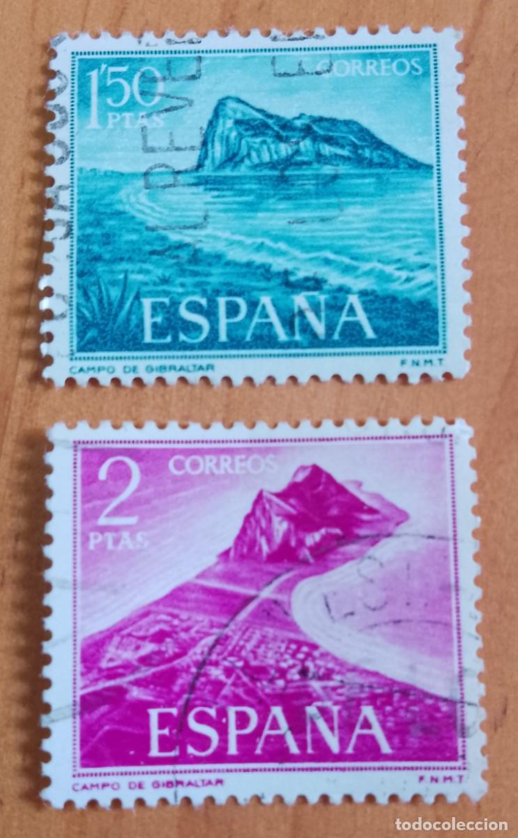 Sellos: ESPA&Ntilde;A - A&Ntilde;O 1969, SERIE, EDIFIL 1933 Y 1934 - CAMPO DE GIBRALTAR