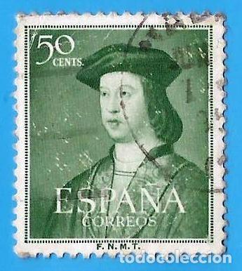 Sellos: Espa&ntilde;a. Spain. 1952. Edifil # 1006. V Centenario del Nacimiento de Fernando El Catolico