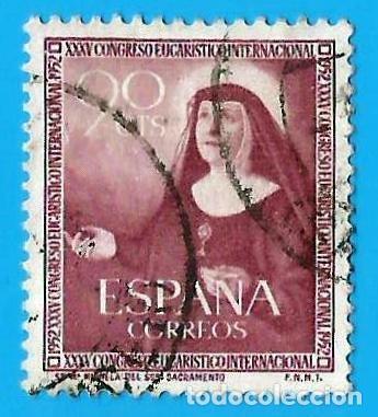 Sellos: Espa&ntilde;a. Spain. 1952. Edifil # 1016. Congreso Eucaristico Intrnacional de Barcelona