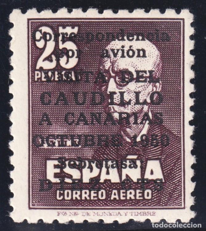 Sellos: VISITA DEL CAUDILLO A CANARIAS ** 1083 A&Ntilde;O 1950 - CERTIFICADO GRAUS - LUJO - MNH