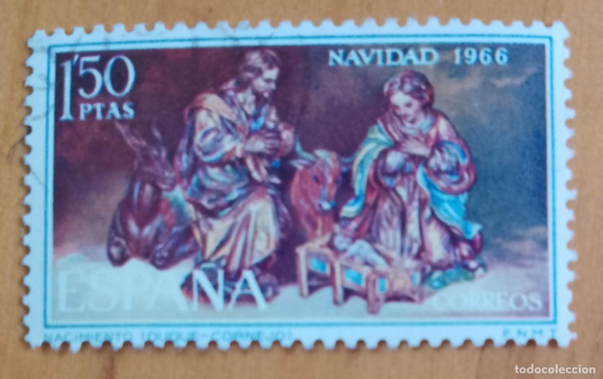 Sellos: ESPA&Ntilde;A - A&Ntilde;O 1966, EDIFIL 1764, SERIE: NAVIDAD 1966
