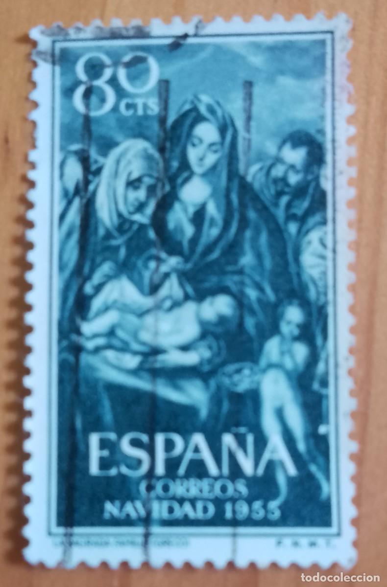 Sellos: ESPA&Ntilde;A - EDIFIL 1184 - SERIE: NAVIDAD 1955 - Foto 1