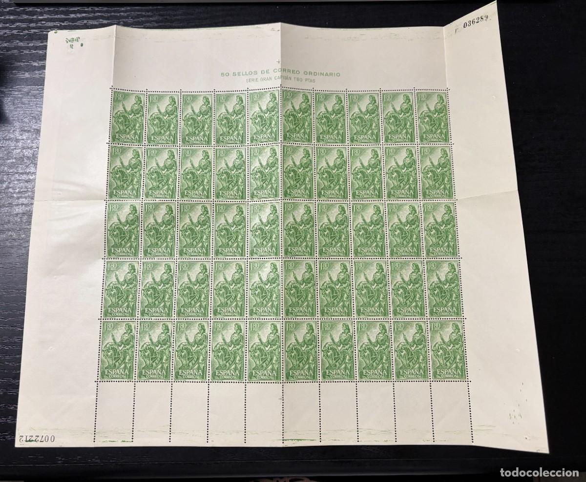 Sellos: ESPA&Ntilde;A, 1958. EDIFIL 1209. GONZALO FERN&Aacute;NDEZ DE C&Oacute;RDOBA. NUEVO. SIN FIJASELLOS. HOJA 50 SELLOS.