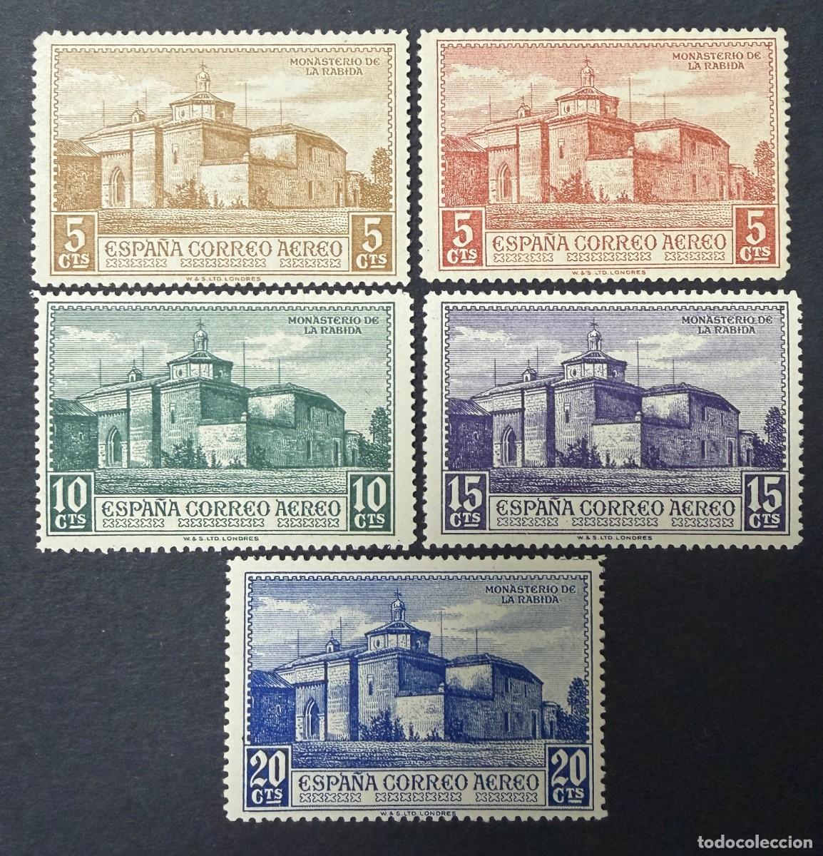 Sellos: ESPA&Ntilde;A, 1930. EDIFIL 547/51. DESCUBRIMIENTO DE AM&Eacute;RICA. SERIE COMPLETA. NUEVO. CON FIJASELLOS