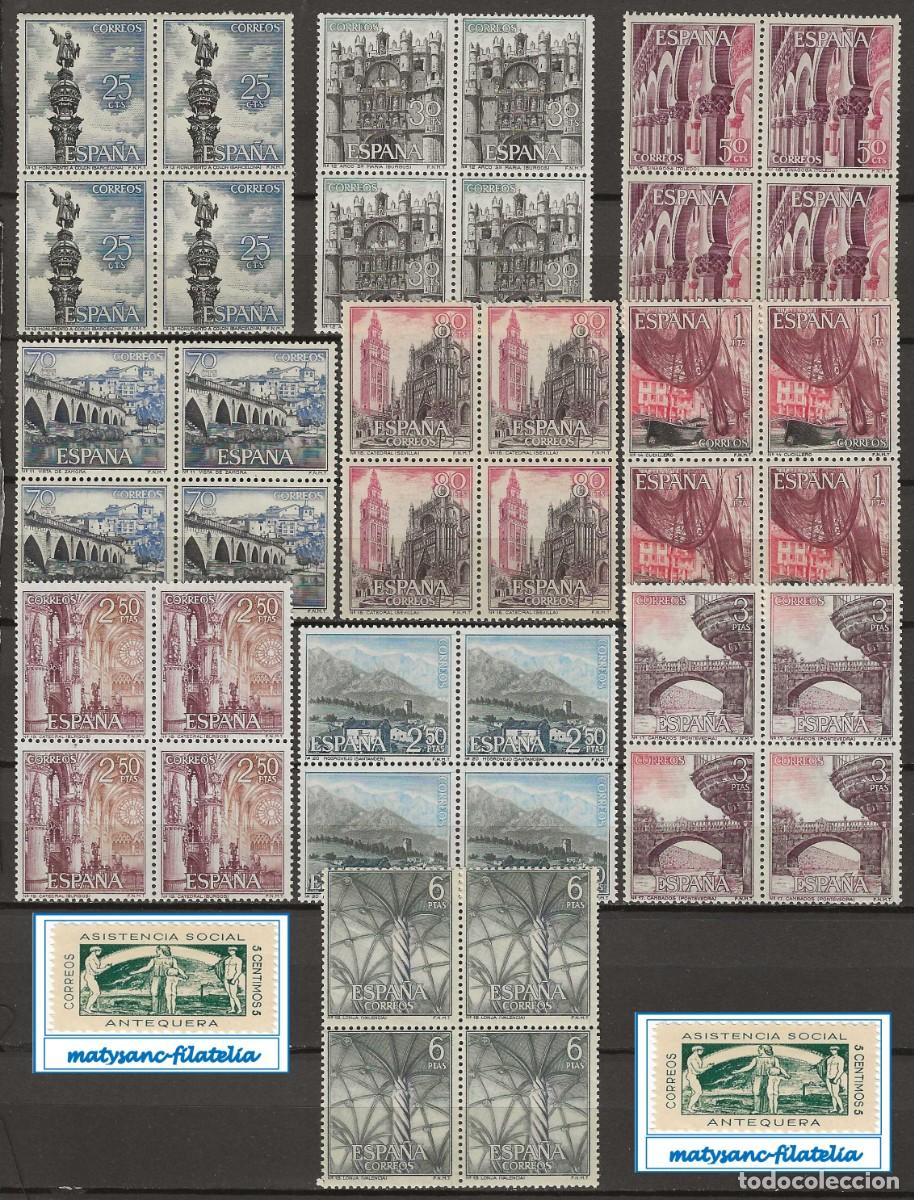 Timbres: ESPA&Ntilde;A 1965. EDIFIL 1643/1652. SERIE COMPLETA EN BLOQUE DE 4 &rdquo;SERIE TUR&Iacute;STICA&rdquo;. MNH***