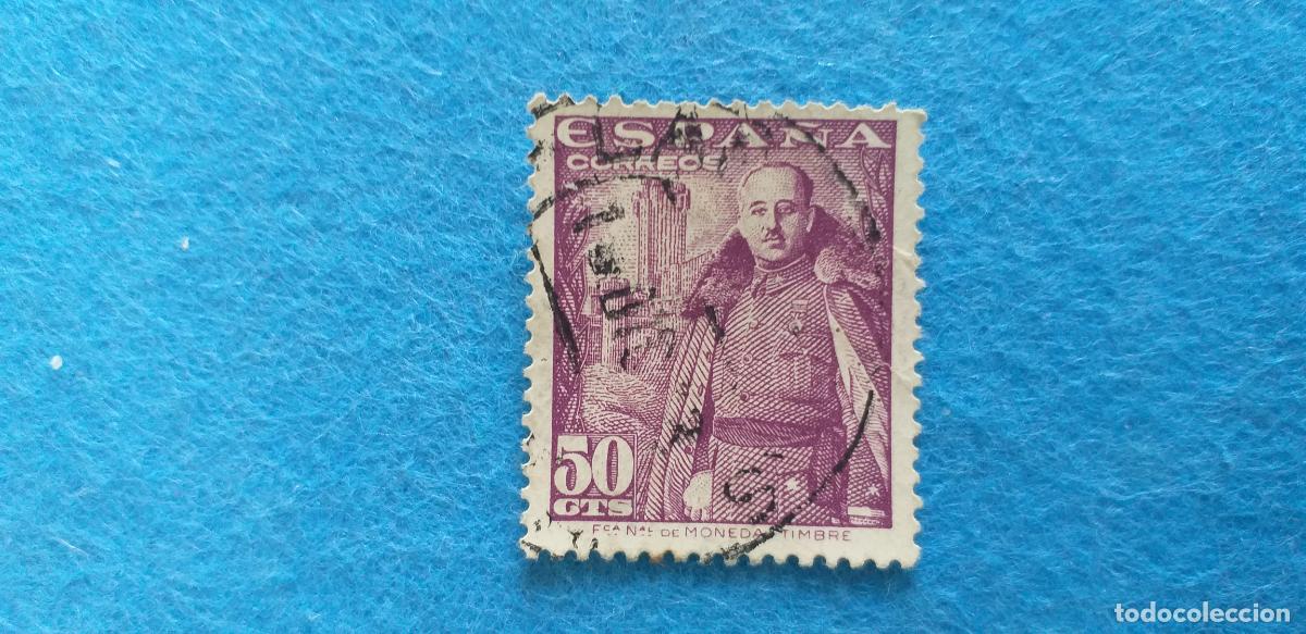 Sellos: USADO. A&Ntilde;O 1948-1954. EDIFIL 1029. GENERAL FRANCO Y CASTILLO DE LA MOTA.