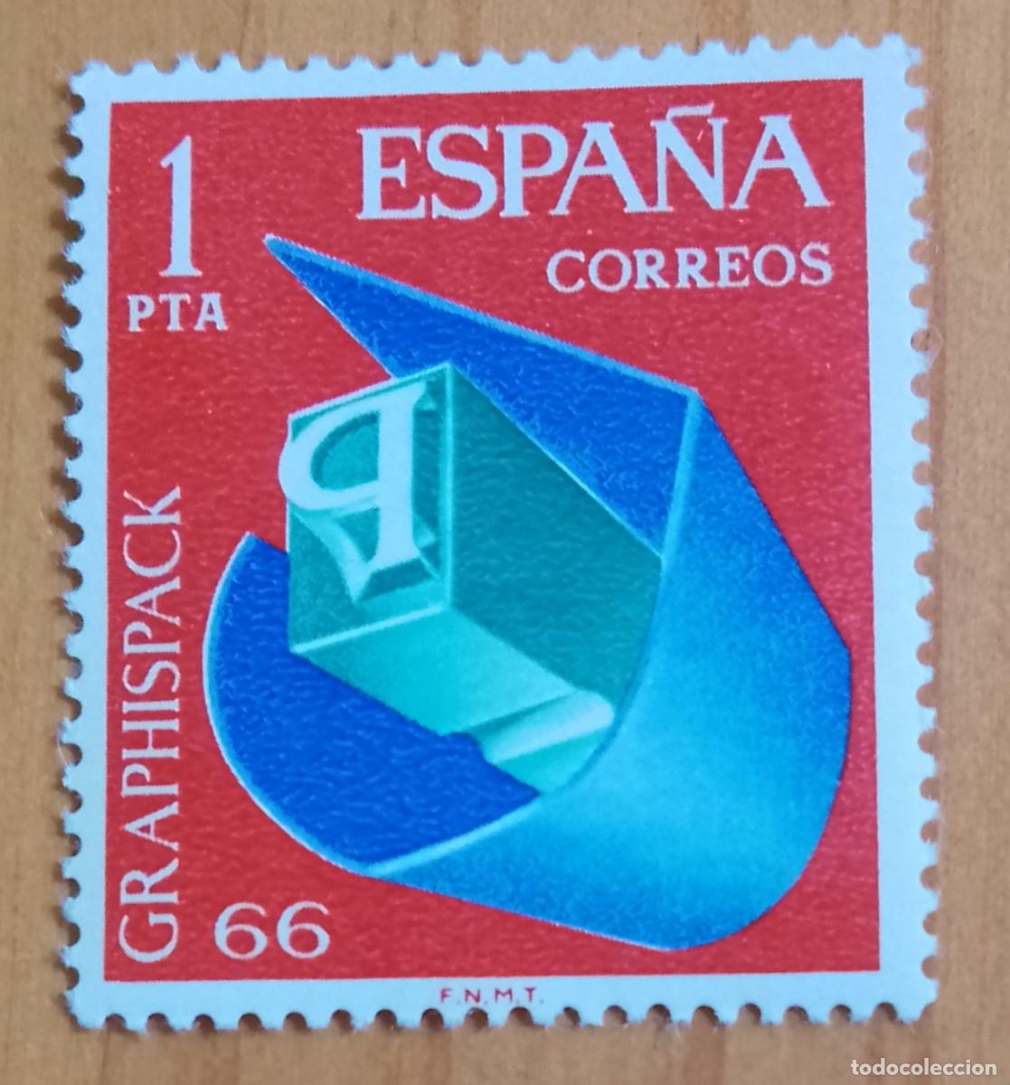 Sellos: ESPA&Ntilde;A - EDIFIL 1709 - GRAPHISPACKE 66 - SAL&Oacute;N ARTES GR&Aacute;FICAS
