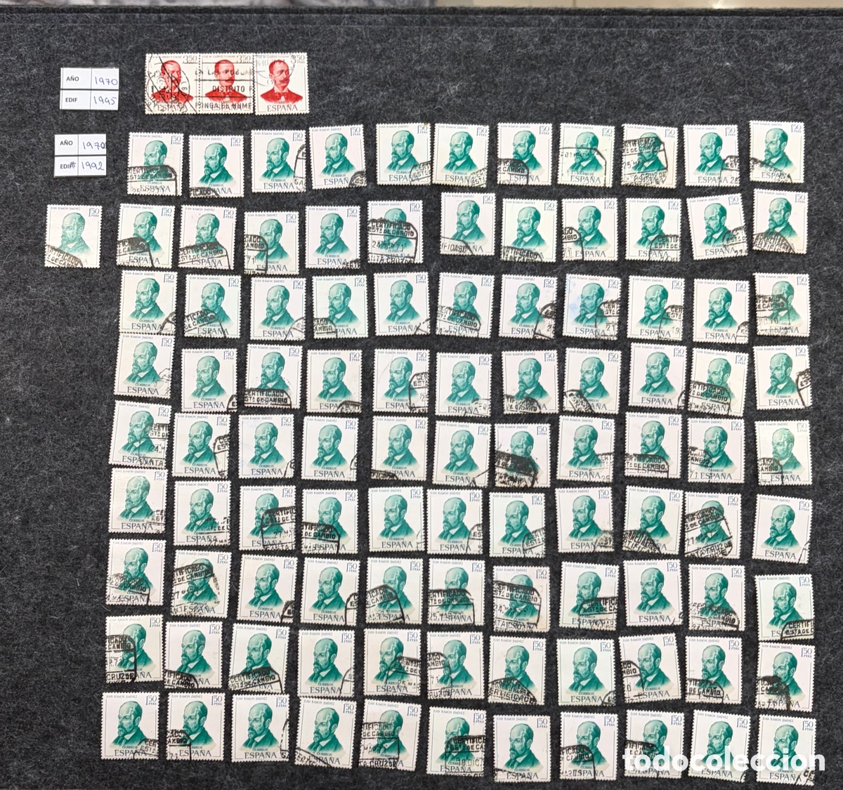 Sellos: Lote 103 sellos usados Espa&ntilde;a 1970 &ndash; Edifil 1945 y 1992
