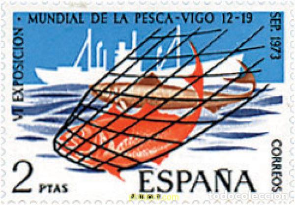 Sellos: 84868 MNH ESPA&Ntilde;A 1973 4 EXPOSICION MUNDIAL DE LA PESCA